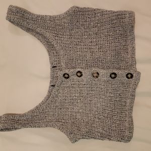 Button up knitted tank top